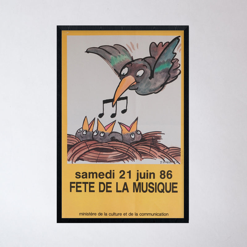 Vintage 1986 French Music Festival Poster by Tomi Ungerer