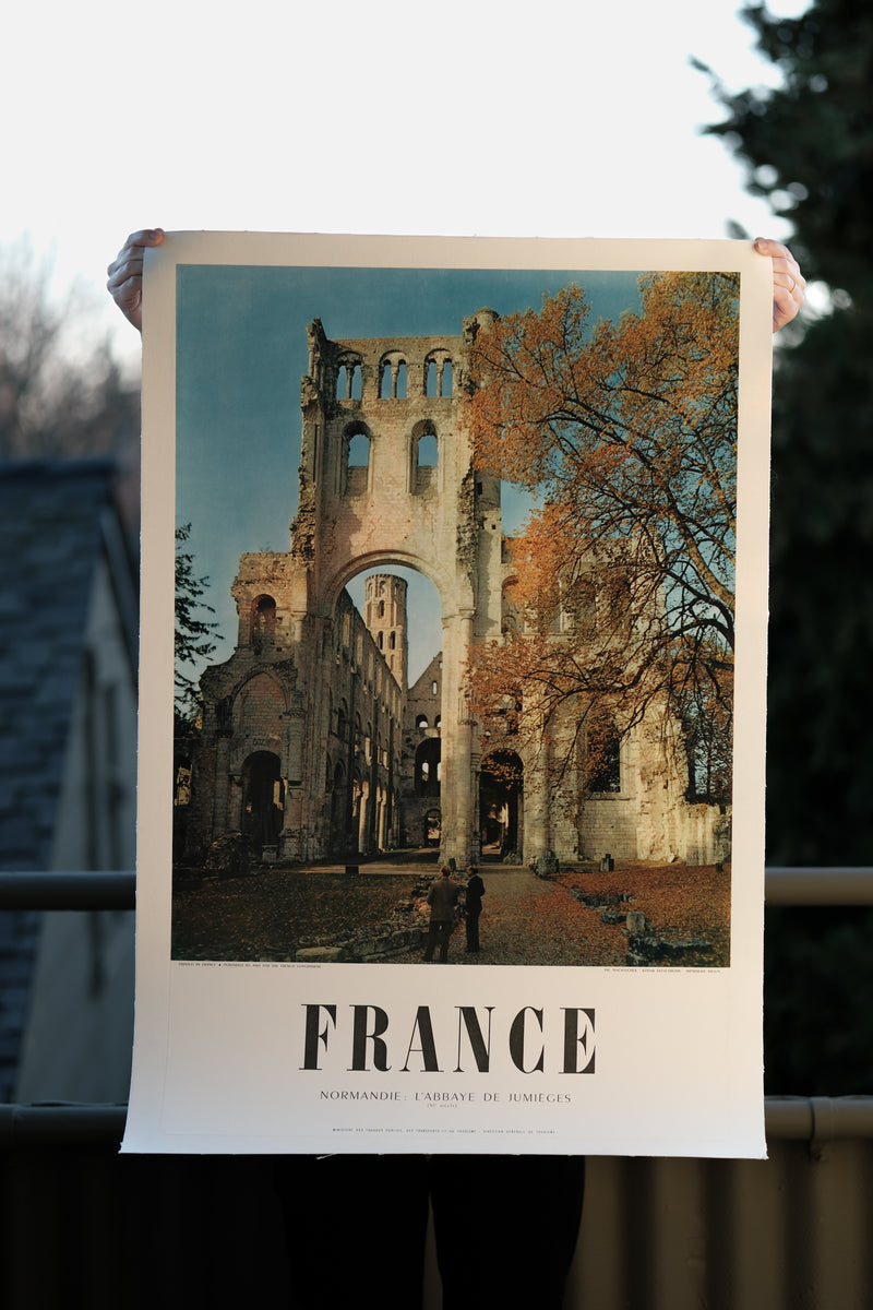 Vintage Mid-Century Normandy/Normandie Travel Poster (Large/Linen-Backed)