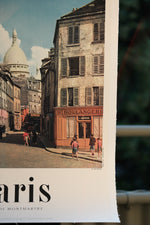 Paris Vue De Montmartre Vintage Travel Poster