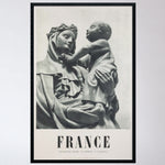 Vintage Mid-Century La Vierge a L'oiseau Travel Poster (Large/Linen-Backed)