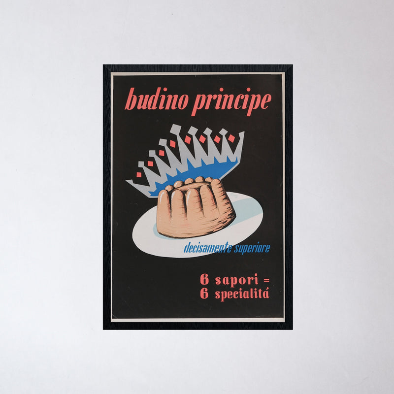 Vintage 1950s Prince Pudding Advertising Poster