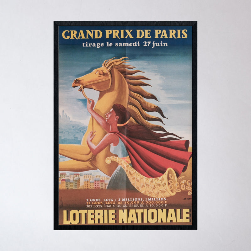 Vintage 1960s French Lottery Poster (Grand Prix)