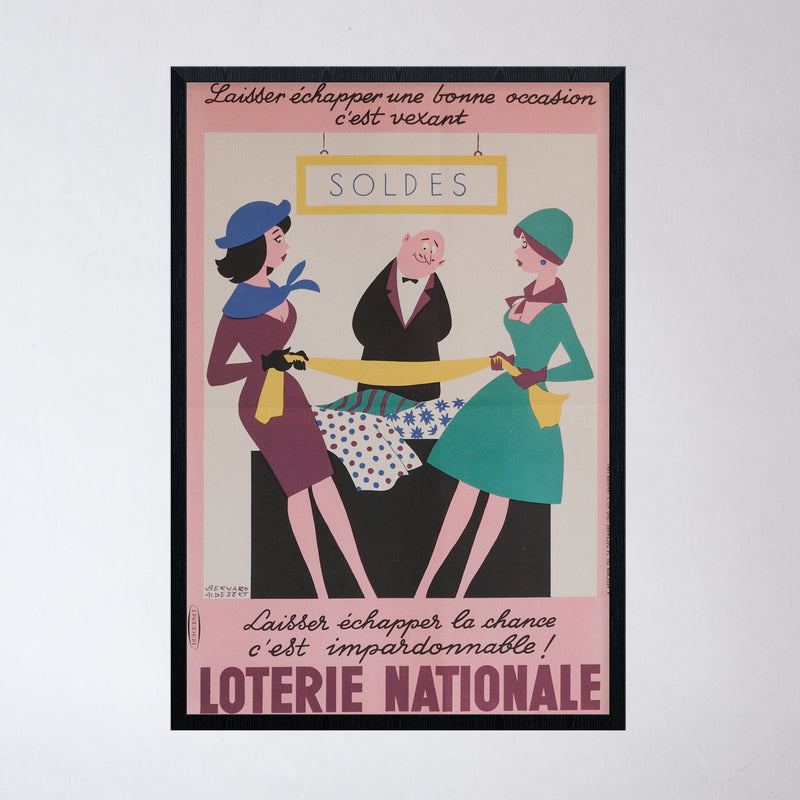 Vintage 1960s French Lottery Poster (Sales)