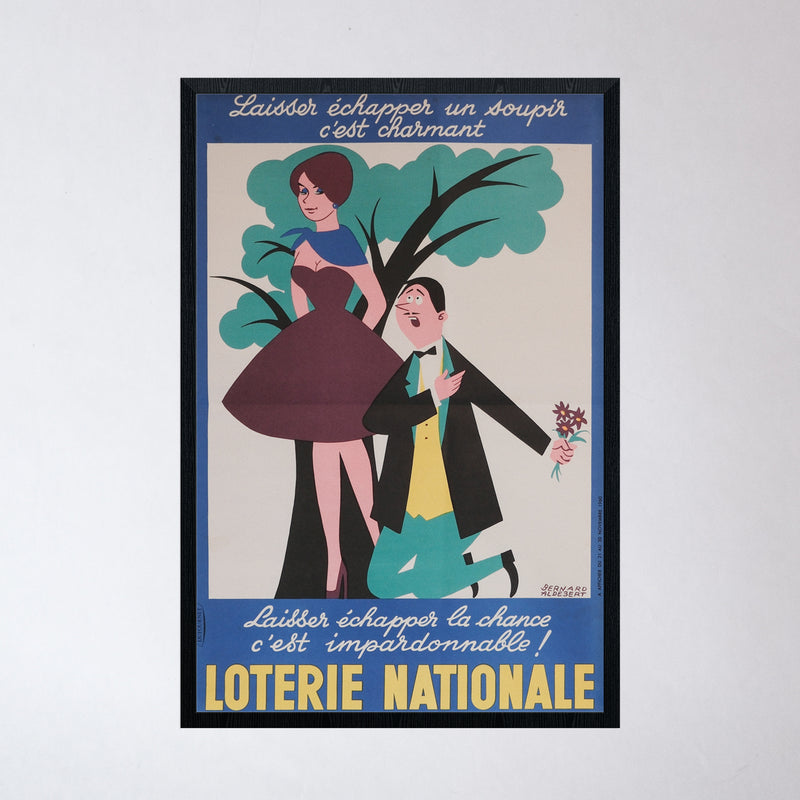 Vintage 1960s French Lottery Poster (Flowers)