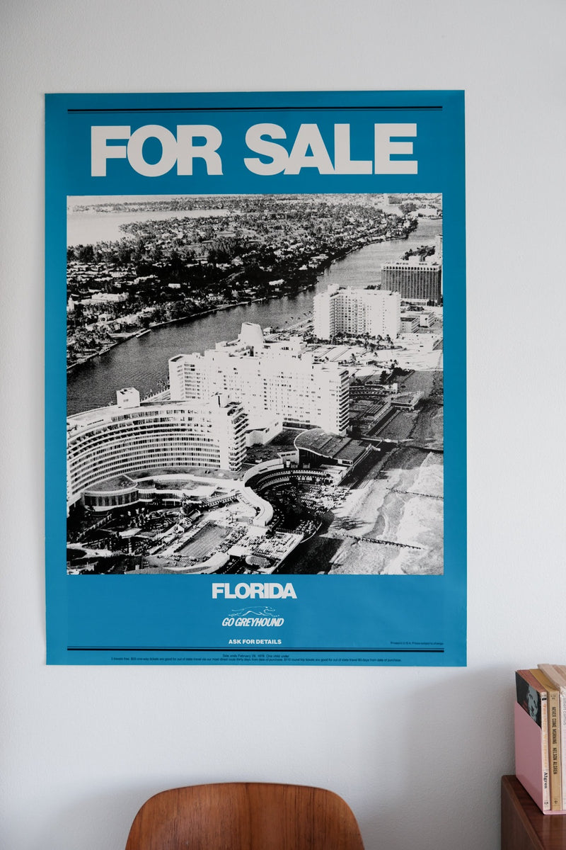 Vintage 1970s Greyhound Florida Poster