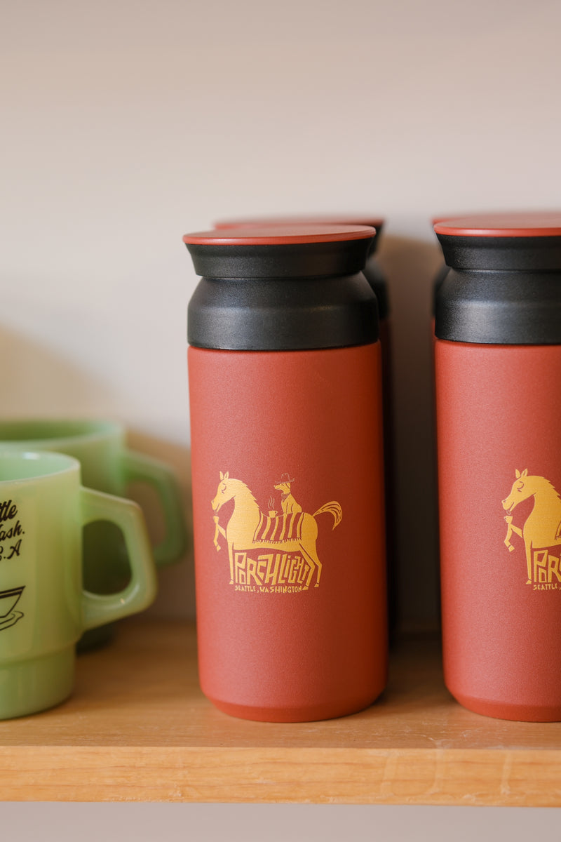 Porchlight Travel Tumbler in Burgundy Rust