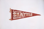 Vintage Seattle Pennant (Red)