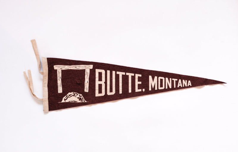 Vintage Butte, Montana Pennant