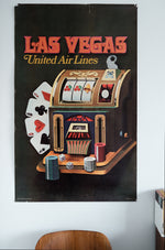 Vintage 1971 Las Vegas United Airlines Poster