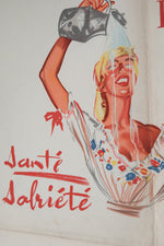 Vintage French "Santé Sobriété" Poster