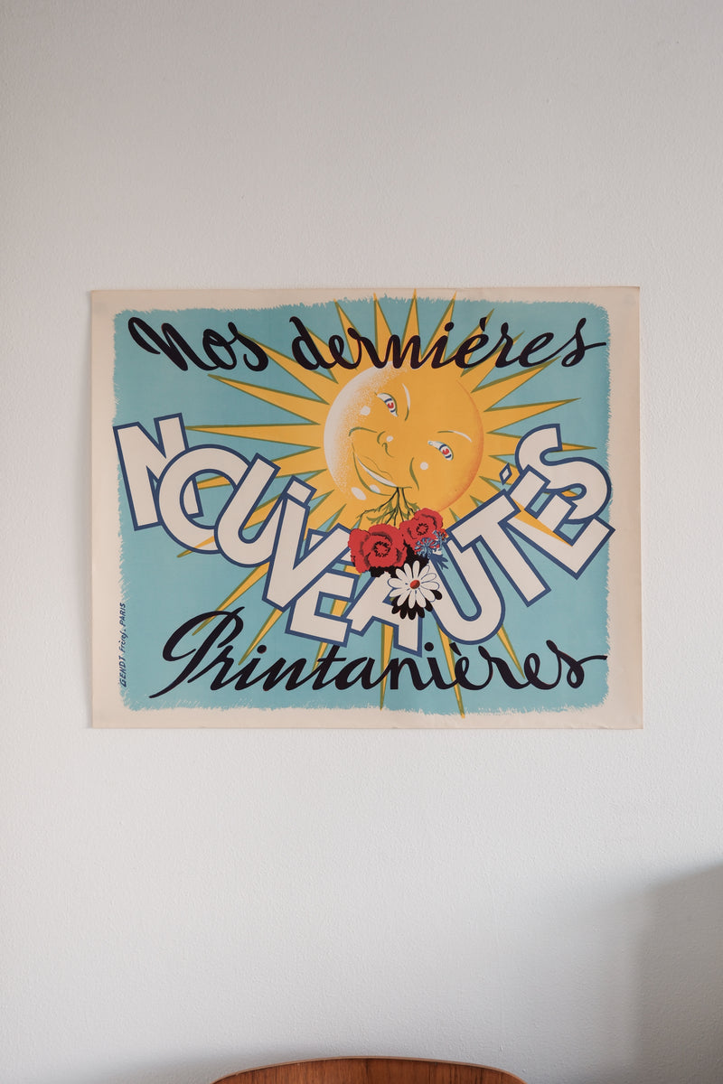 Vintage 1950s French "Spring Arrivals" Poster