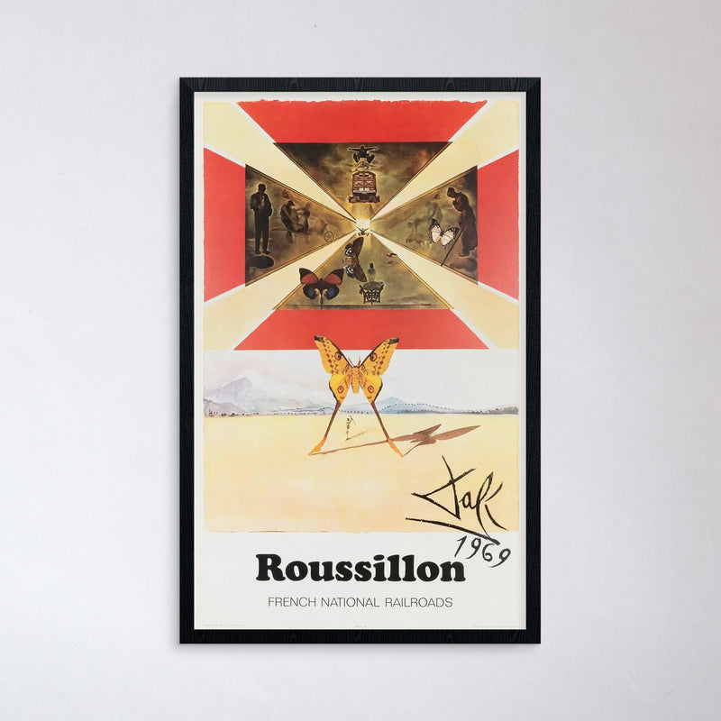 Vintage 1969 Salvador Dali Poster: Roussillon
