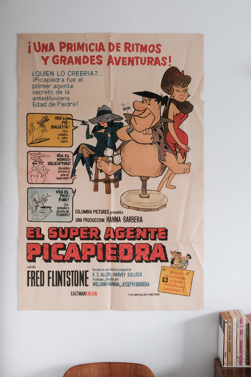 Vintage 1960s Flintstones Poster (Spanish)