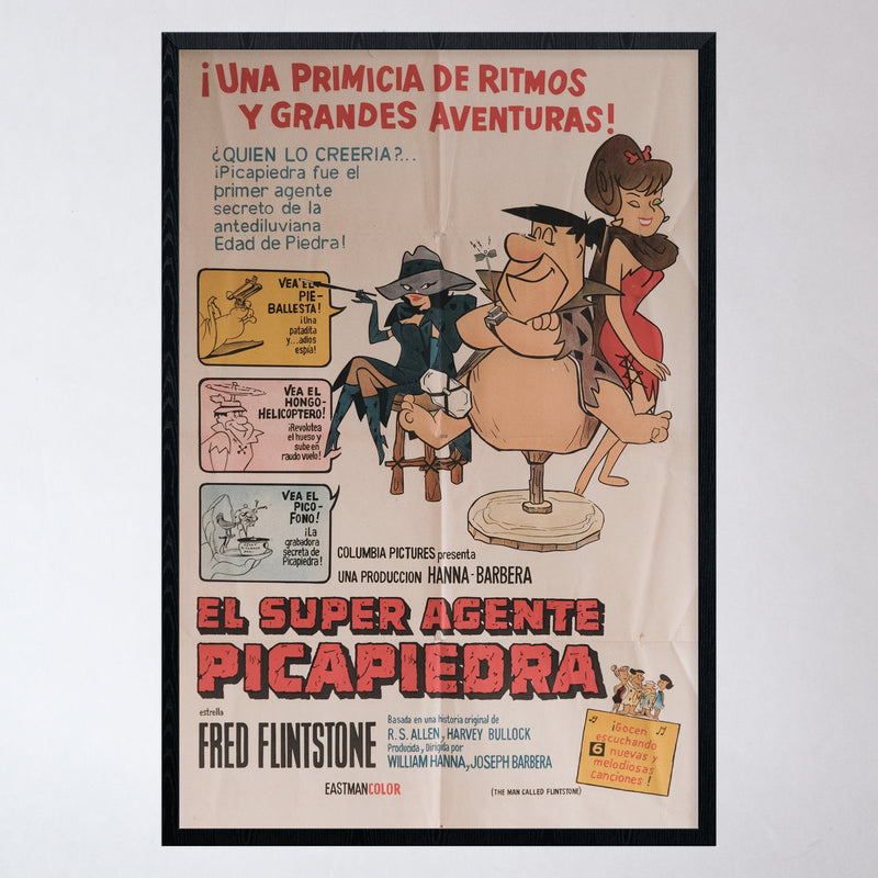 Vintage 1960s Flintstones Poster (Spanish)