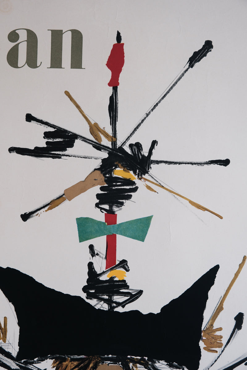 Vintage 1960s Air France Japan Poster by Georges Mathieu