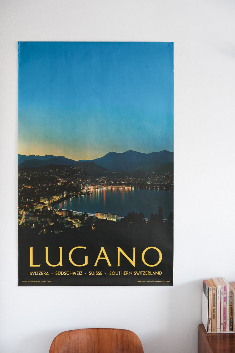 Vintage 1960s Lugano Travel Poster