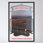 Western Airlines San Francisco Vintage  Poster Trolley