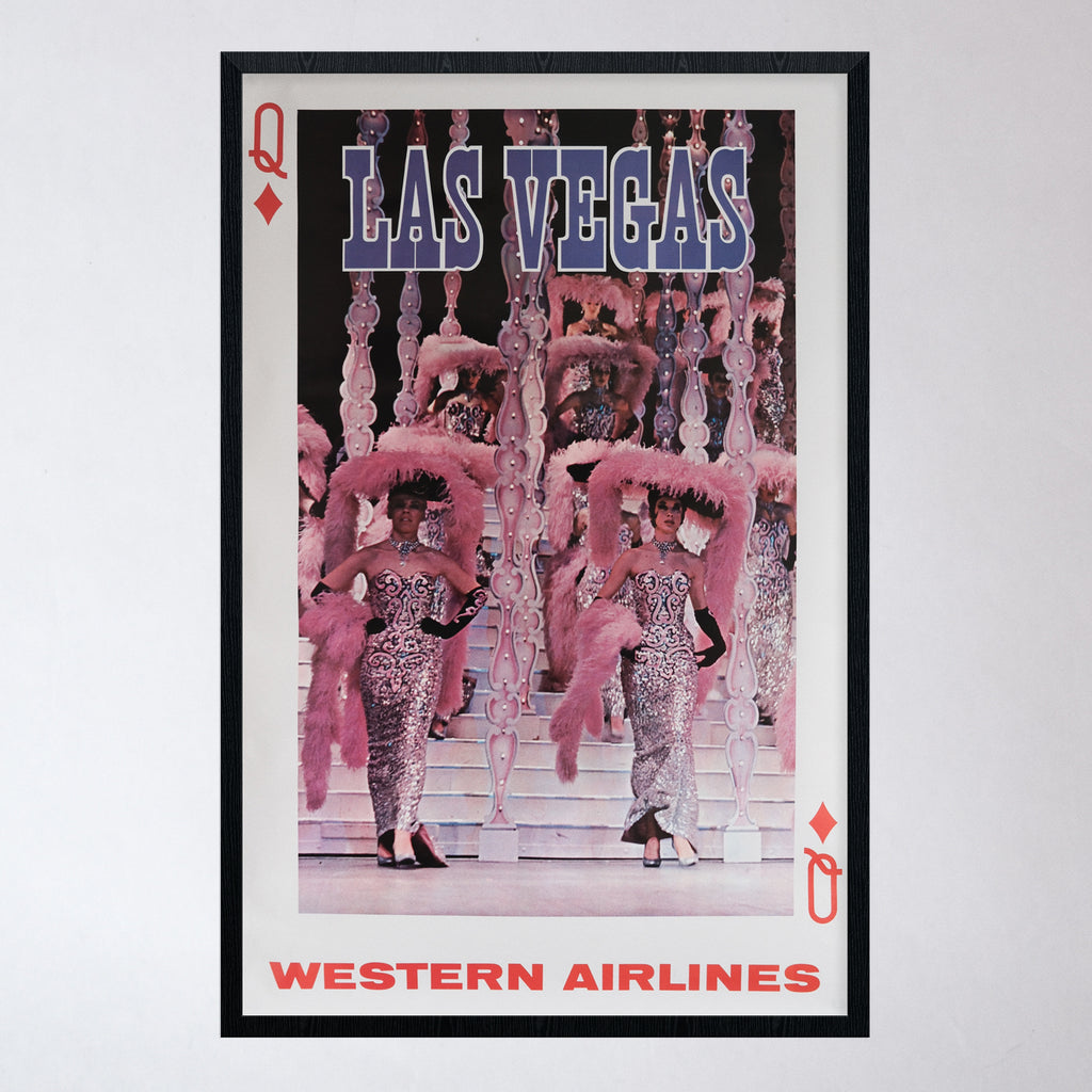 Vintage Western Airlines Las Vegas Poster