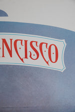 Vintage 1970s Western Airlines San Francisco Poster