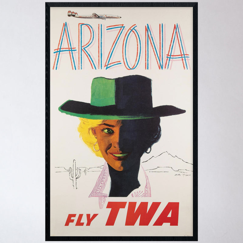 Vintage 1960s TWA Arizona Poster (LARGE)