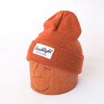 Knit Beanie In Burnt Orange (Tight Knit)