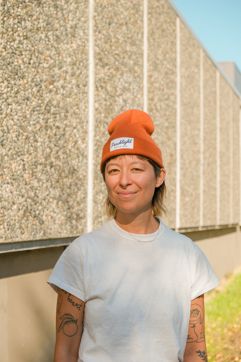 Knit Beanie In Burnt Orange (Tight Knit)