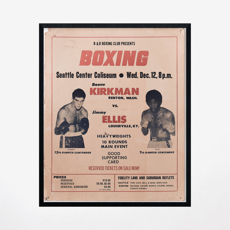 Vintage 1973 Seattle Boxing Poster