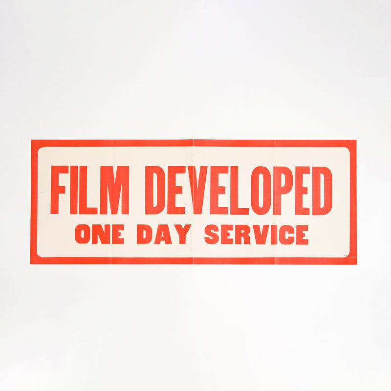 Vintage "Film Developed" Camera Shop Signage