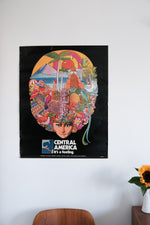 Vintage 1970s Central America Travel Poster
