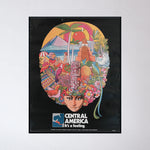 Vintage 1970s Central America Travel Poster