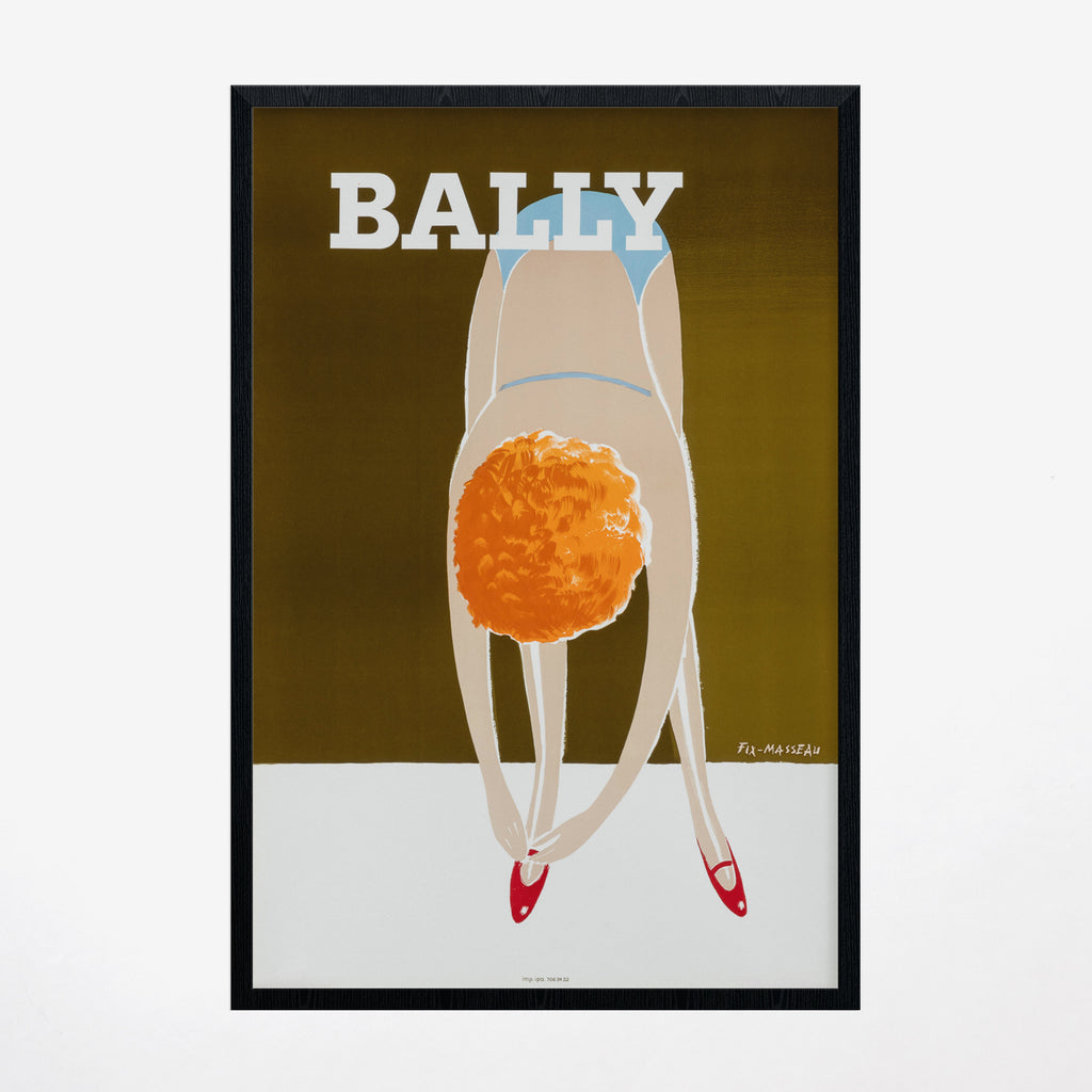 Untitled 1970 bazaine（バゼイン）ギャラリーポスター Vintage 1970s Bally Shoes Poster by Fix-Masseau – Porchlight