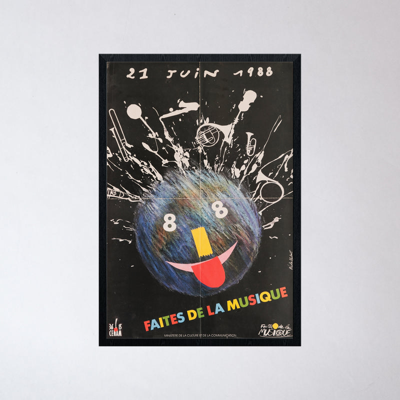Vintage 1988 French Fetes De La Musique Poster