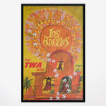 Vintage 1950s TWA Los Angeles Poster by David Klein (Large)