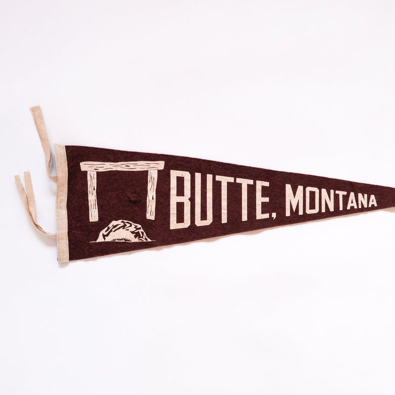 Vintage Butte, Montana Pennant