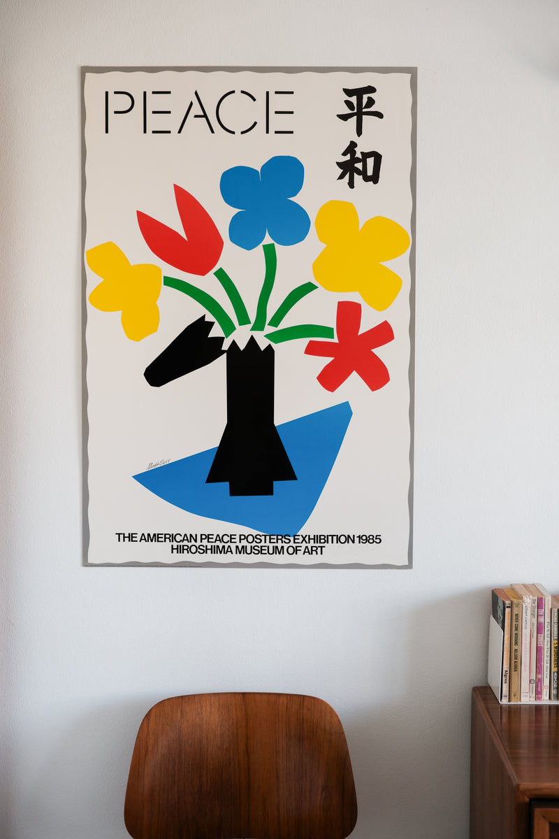 Vintage 1985 Peace Poster by Mark Oliver (Signed)