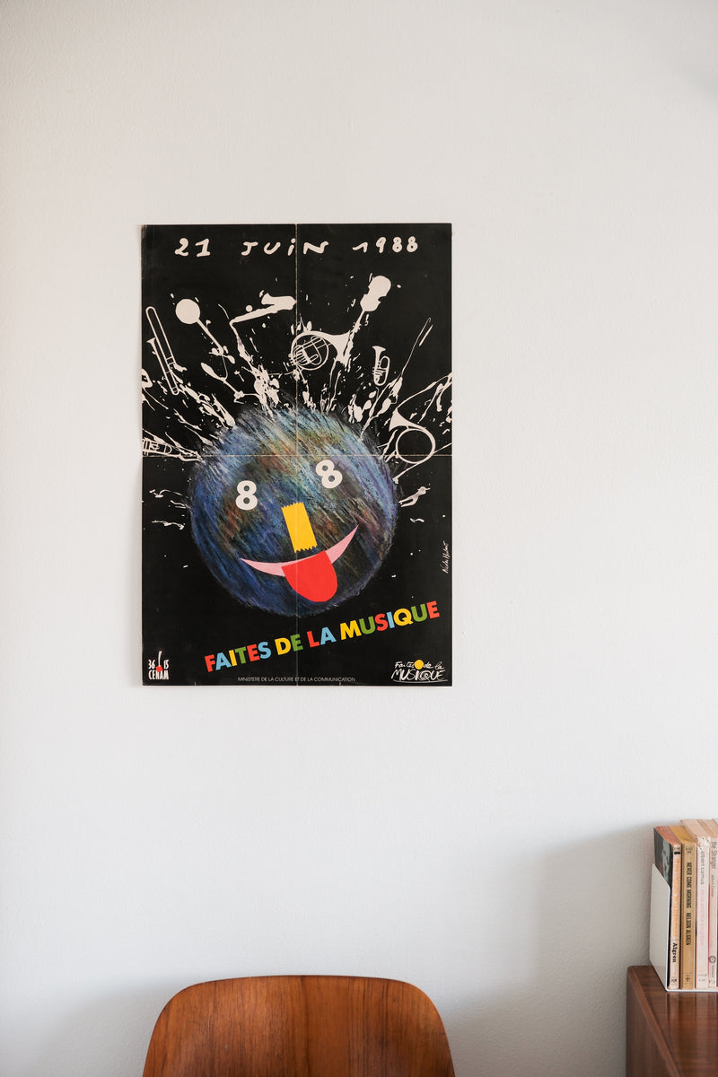 Vintage 1988 French Fetes De La Musique Poster