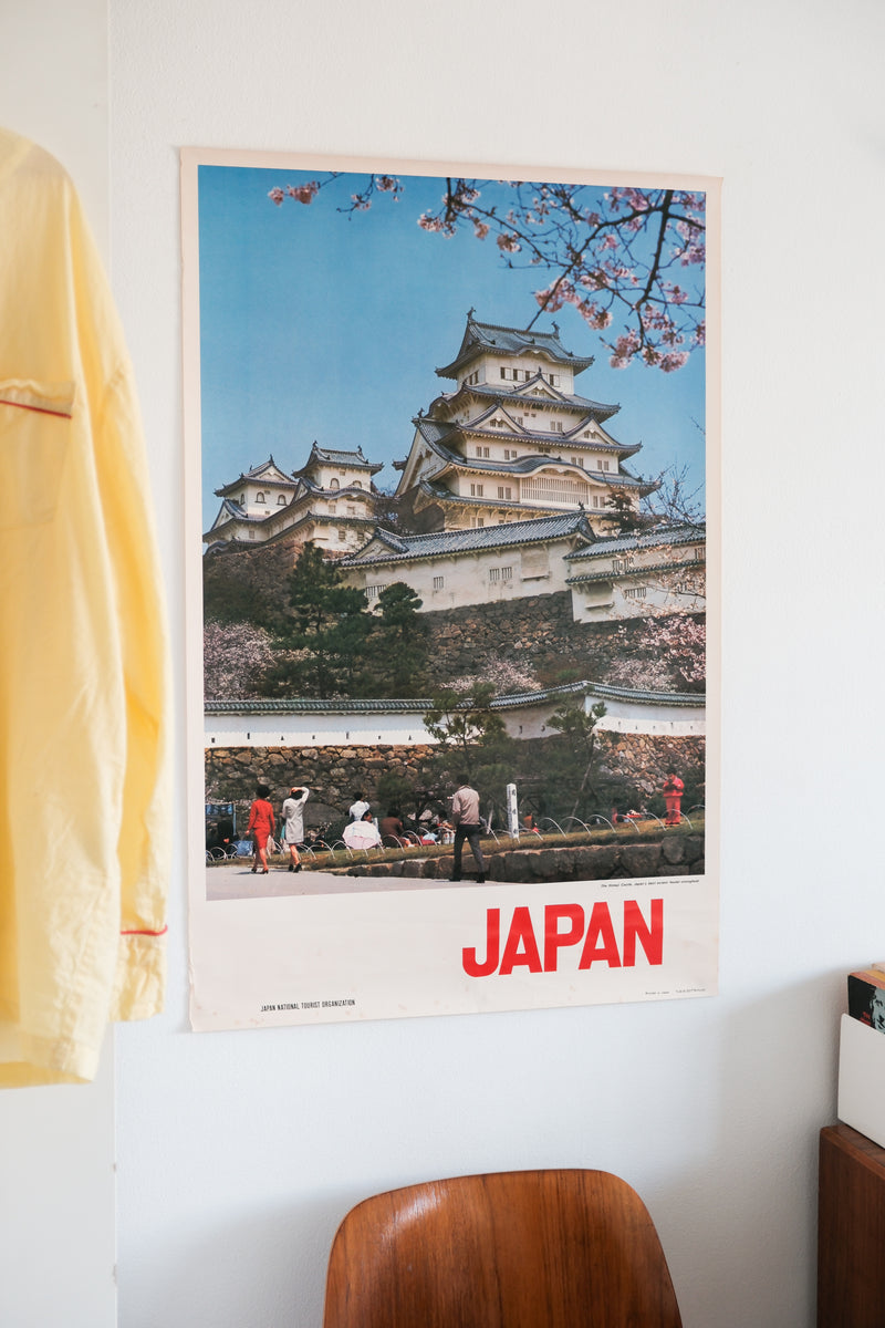 Vintage 1960s Japan Travel Poster (Castle/Temple)