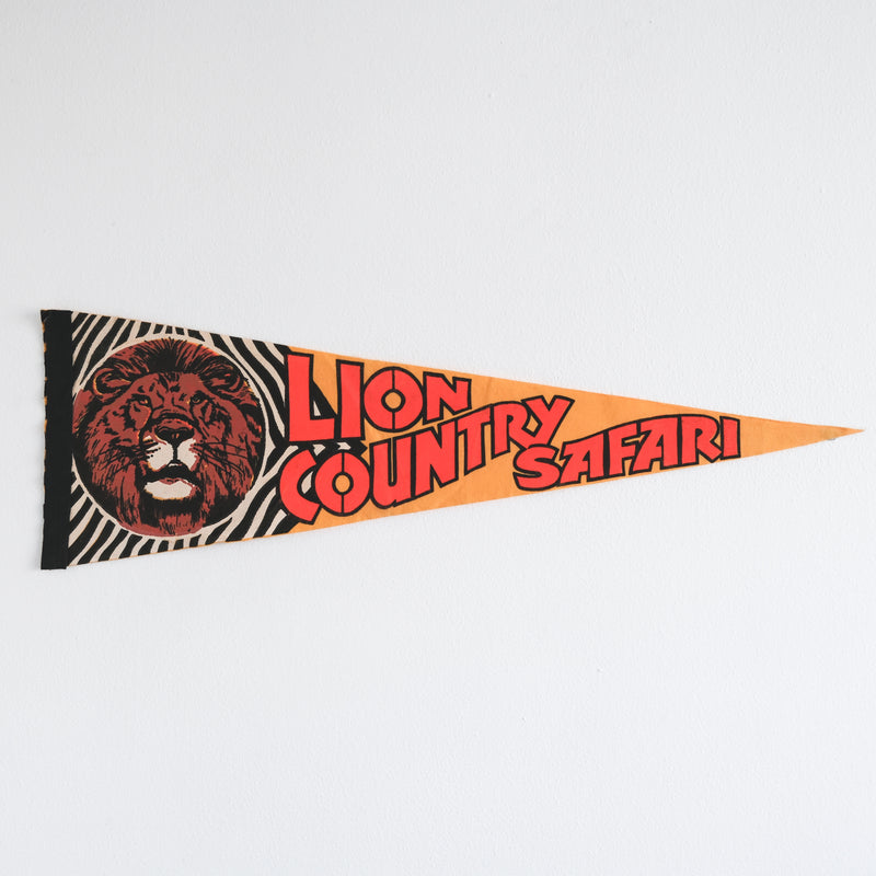Vintage Lion Country Safari Pennant