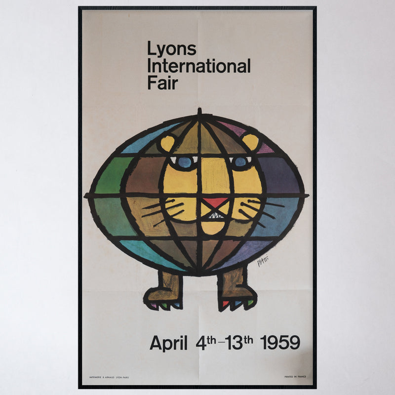 Vintage 1959 French Lyon Fair Poster (Large