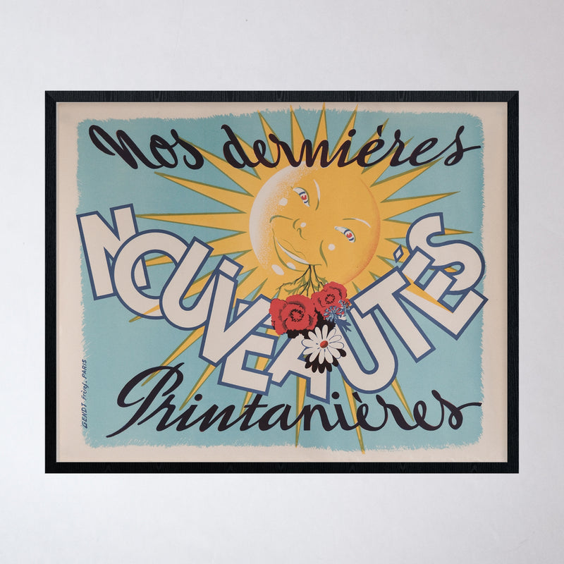 Vintage 1950s French "Spring Arrivals" Poster