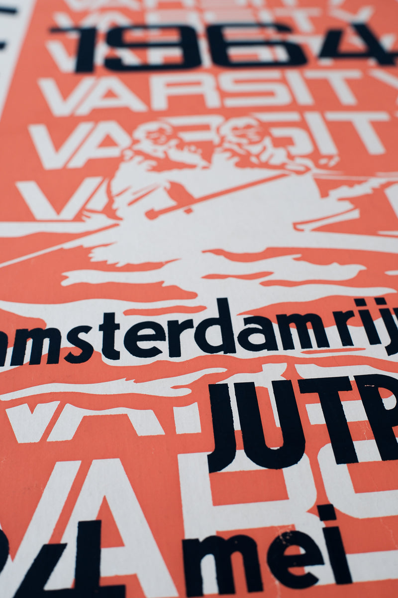 Vintage 1964 Amsterdam Rowing Poster (Linen-Backed)