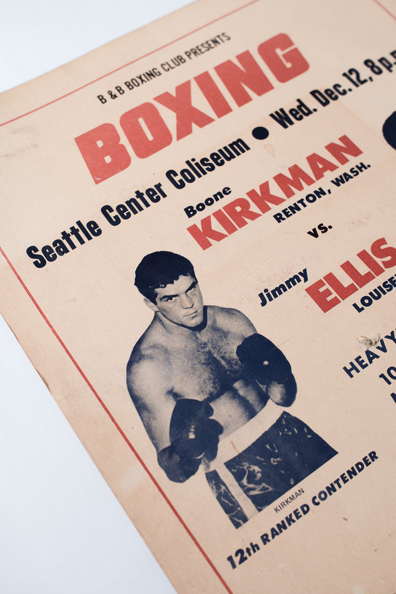 Vintage 1973 Seattle Boxing Poster