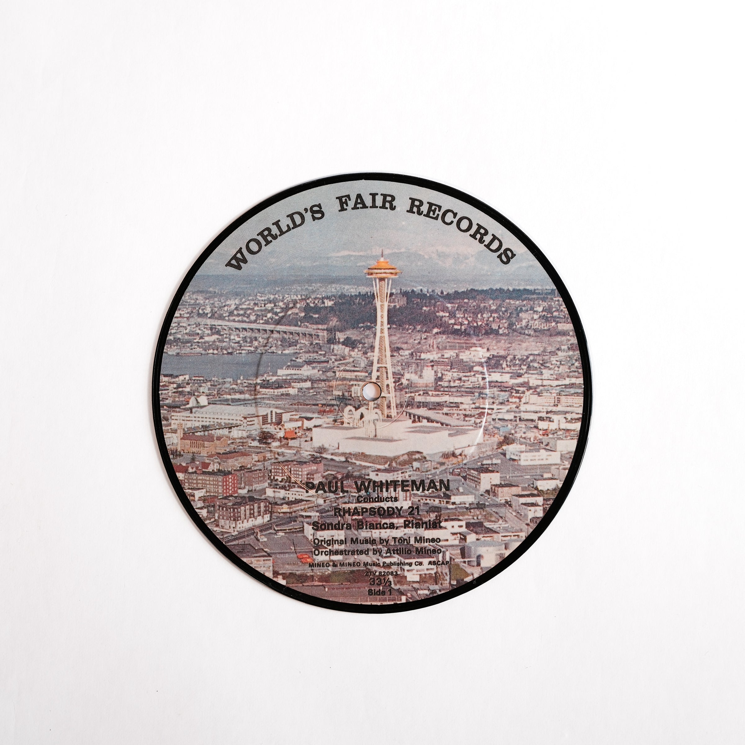 Vintage 1962 Seattle World's Fair Picture Disc Vinyl Record