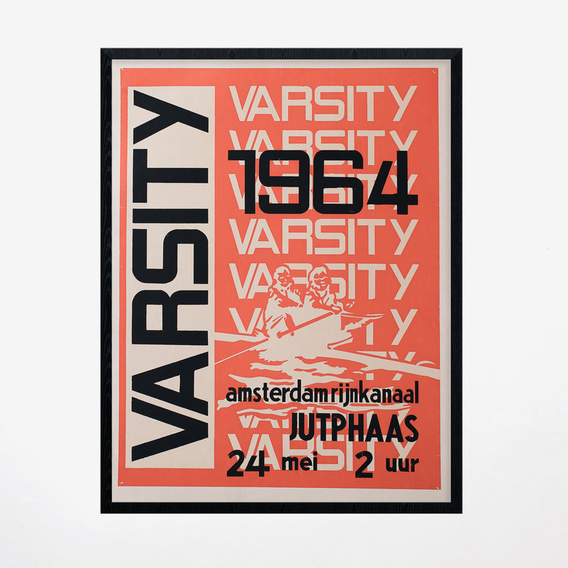 Vintage 1964 Amsterdam Rowing Poster (Linen-Backed)