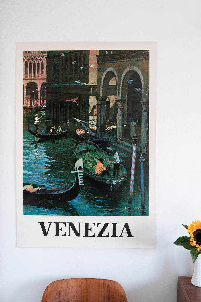 Vintage 1960s Venice, Italy (Venezia) Poster