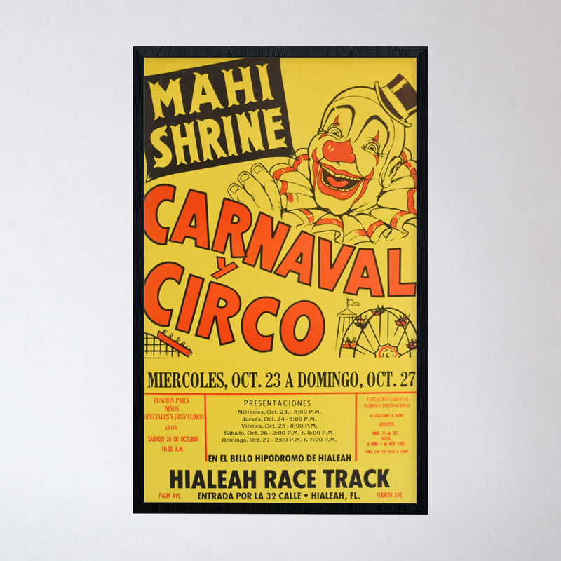 Vintage Carnival Poster: 1985 Mahi Shrine Florida (Spanish)