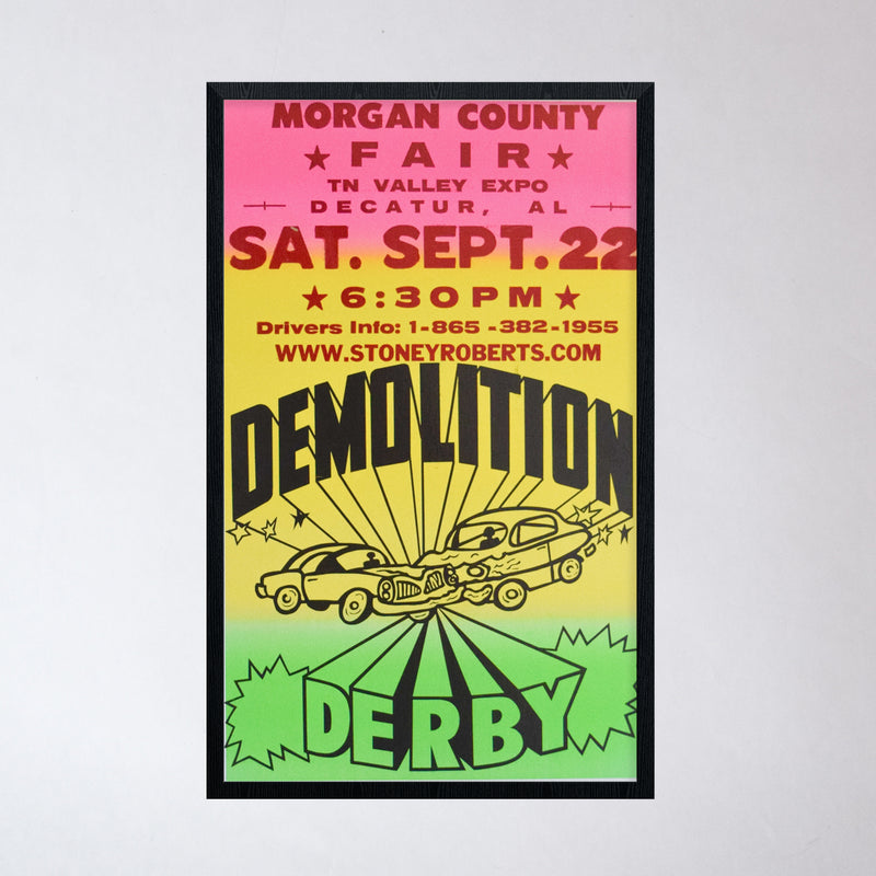 Vintage Demolition Derby Poster: Decatur Alabama