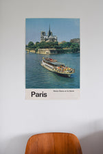 Vintage 1960s Notre Dame on the Seine Poster