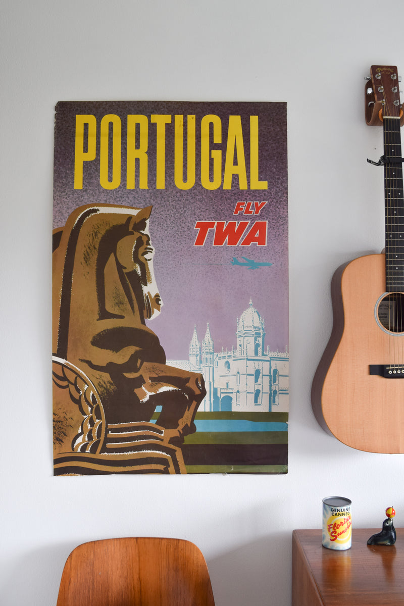 Vintage 1960s TWA Portugal Poster