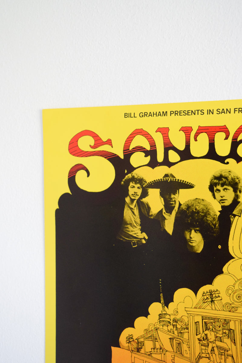 Vintage Fillmore Concert Poster: Santana 1969